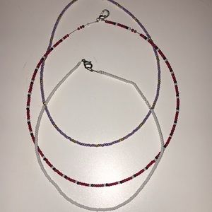bundle of beaded chokers